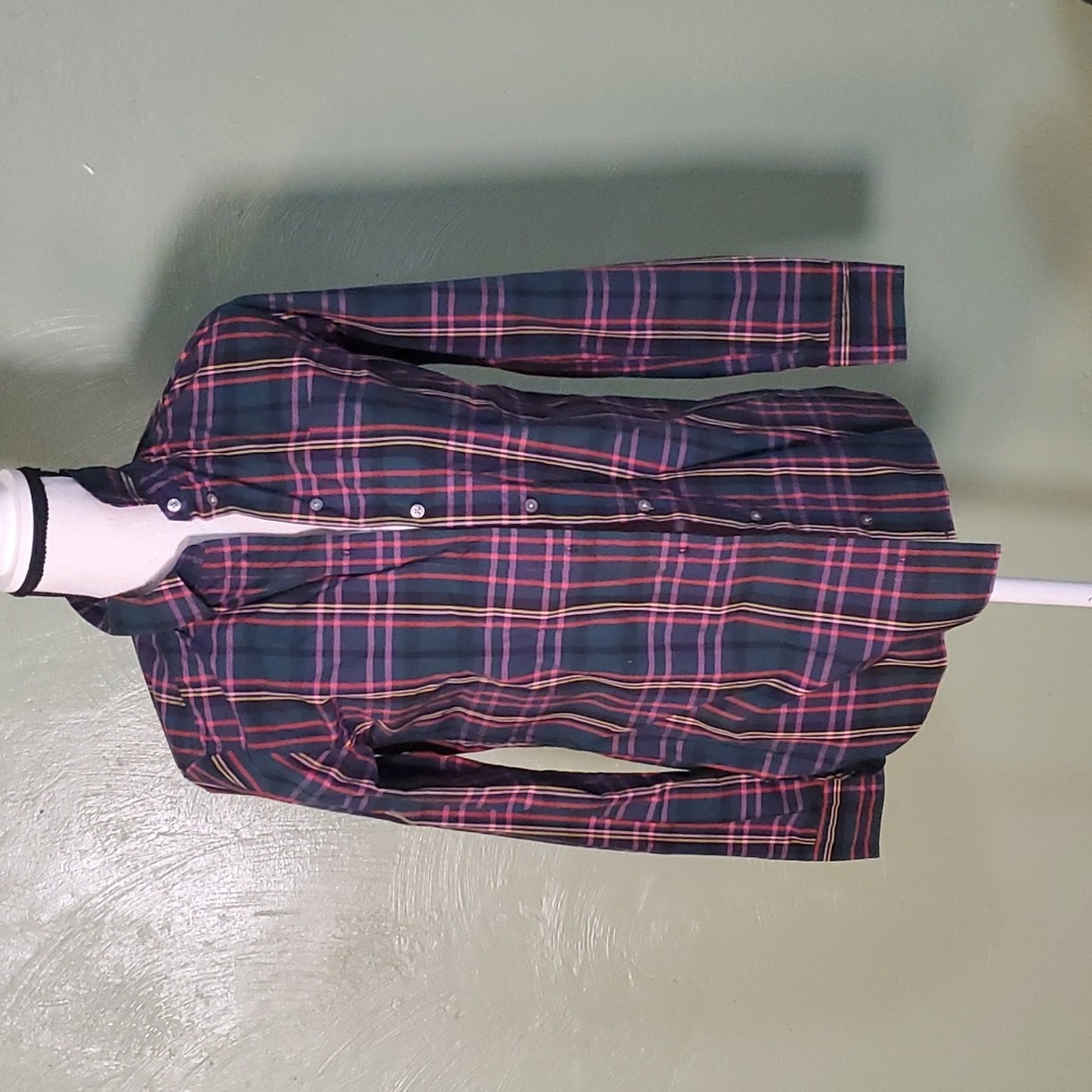 Nwt J. crew plaid button down sz 0
